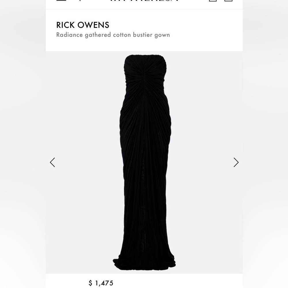 Rick Owens Elegant Black Strapless Dress - Picture 2 of 4